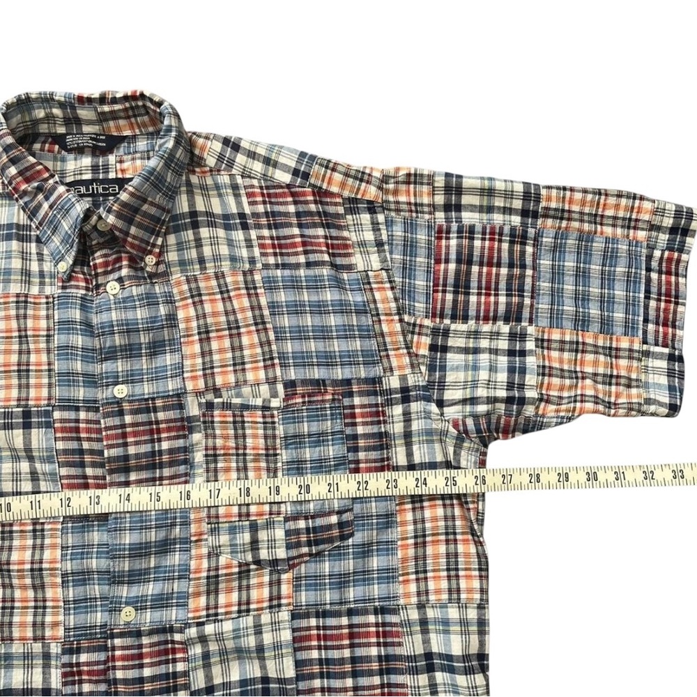 Nautica Plaid Patchwork Button Down
Short Sleeve … - image 7